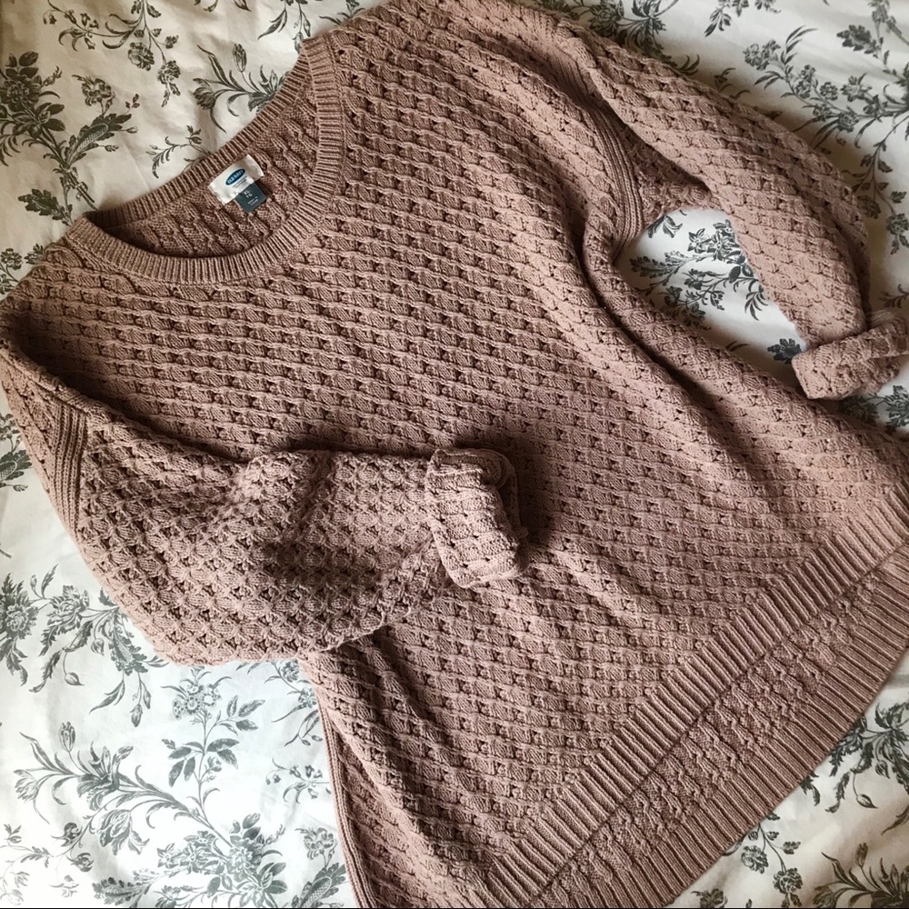 Slouchy Mauve Knit Sweater